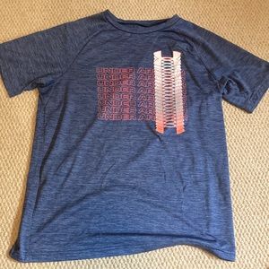Under Armour Good Condition YXL Tee Blue Synthetic